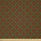 Ambesonne Checkered Fabric by The Yard, Irish Tartan Plaid Motifs Christmas Vibes of Geometrical Stripes, Decorative Satin Fabric for Home Textiles and Crafts, 2 Yards, Emerald Yellow Vermilion